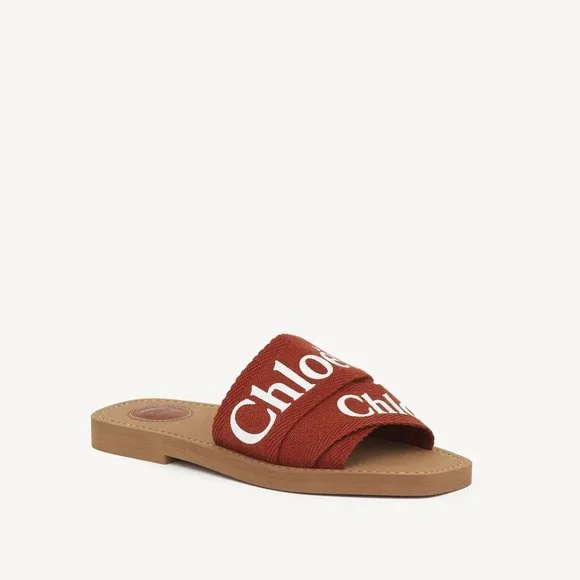 Chloe Shoes Chloe Woody Flat Mule In Terracotta Red Poshmark